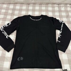Chrome Hearts Black Tee with White Logo